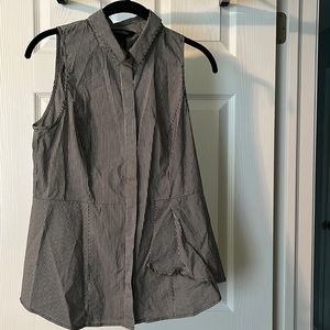 WHBM - Black and White striped shirt - Size 8